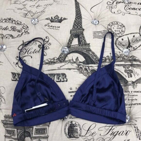 Topshop Satin Stripe Bralet - Picture 4 of 8